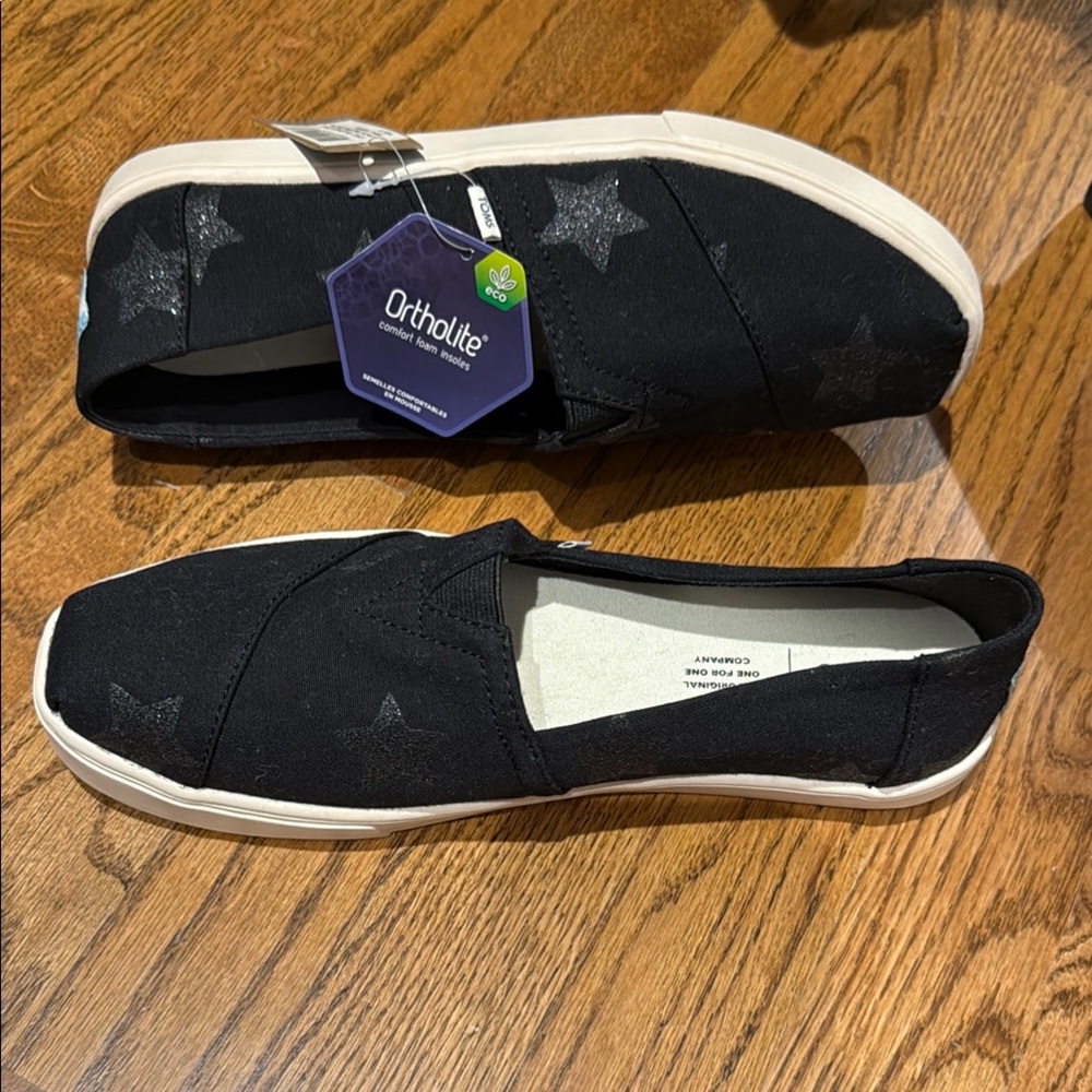 Toms Women's Black Slip-On Shoes